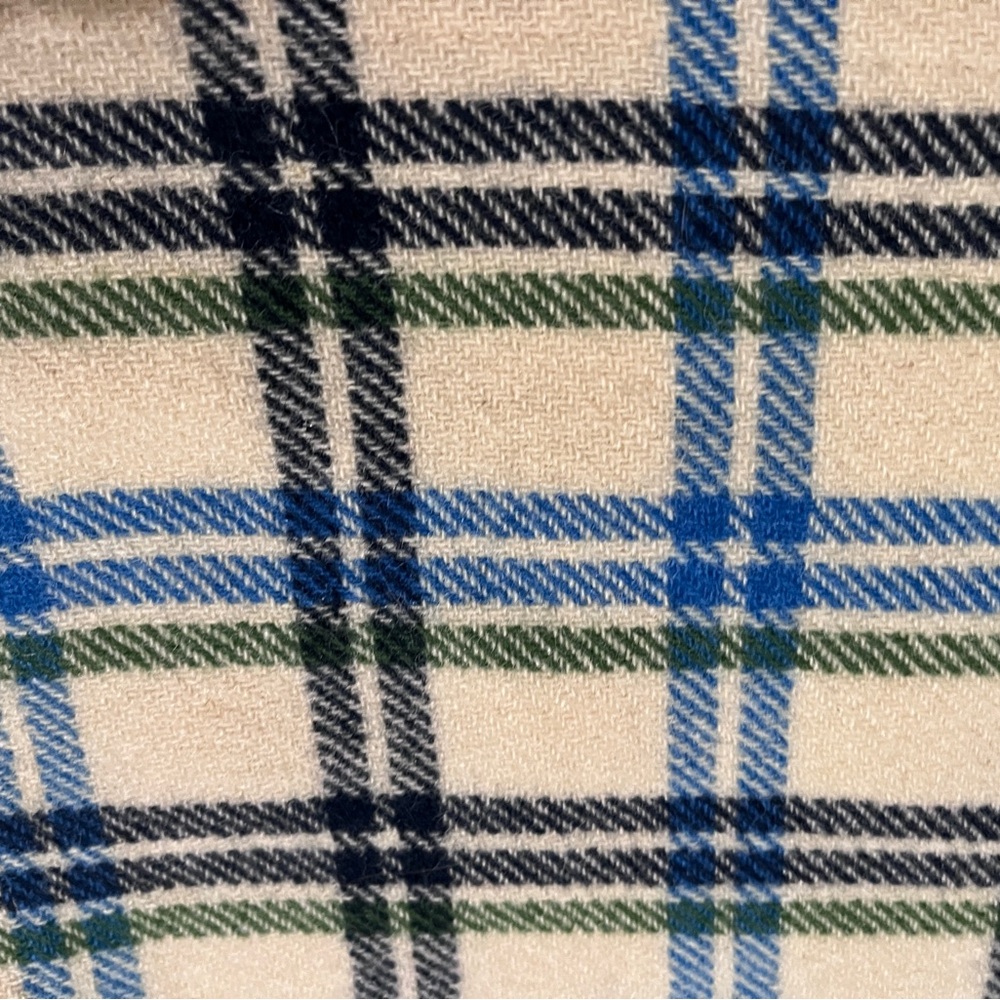 Vintage Pendleton Wool Plaid Shirt in Blue and Cream - Picture 3 of 9